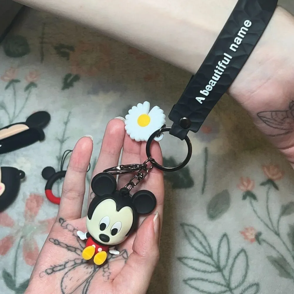 Disney Mickey Mouse Airpods 3/4 Case Cover with Keychains Wristlet Lanyard Keys